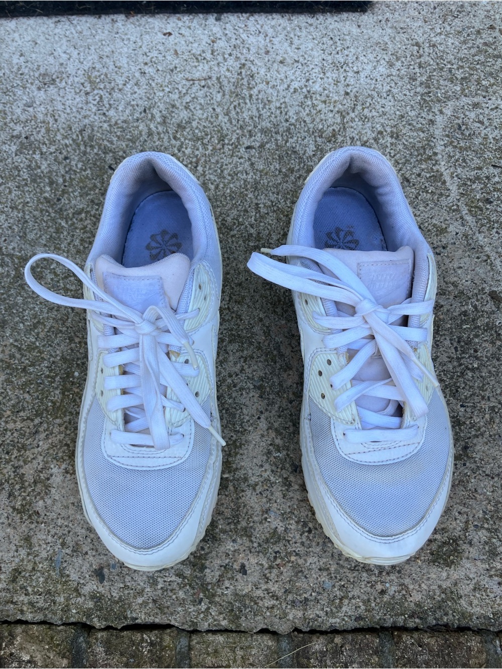 Nike White Women's Sneakers with Light Blue Insoles